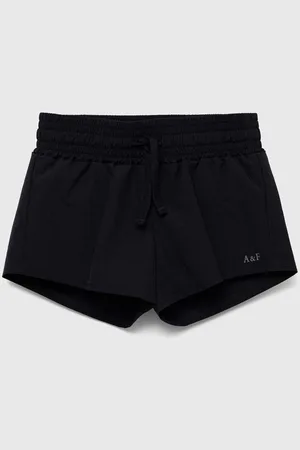 Abercrombie & Fitch Dětské kraťasy barva, hladké, nastavitelný pas