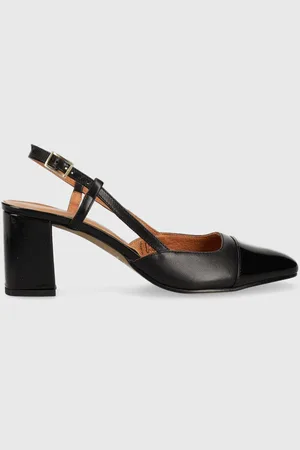 Jonak Kožené lodičky DHAPOP VERNIS/CUIR barva, na podpatku, s odkrytou patou, 3300259