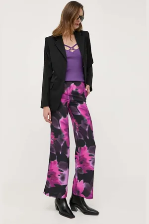 Morgan Kalhoty dámské, barva, široké, high waist