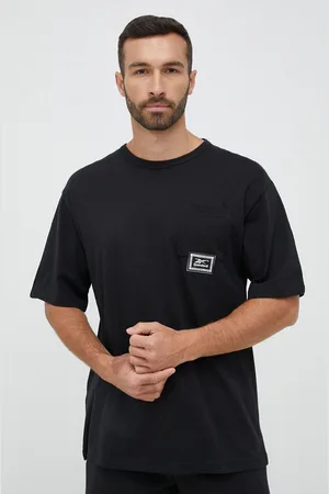 Reebok Tričko barva, s potiskem, HU2012-BLACK