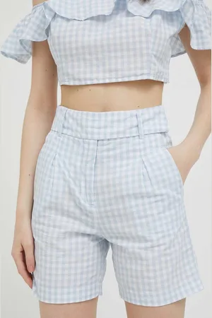 Benetton Šortky s příměsí lnu high waist