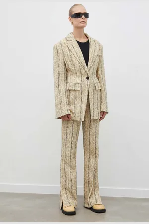 DAY Birger et Mikkelsen Kalhoty dámské, barva, jednoduché, high waist