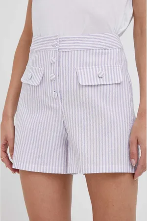 Benetton Kraťasy dámské, barva, vzorované, high waist