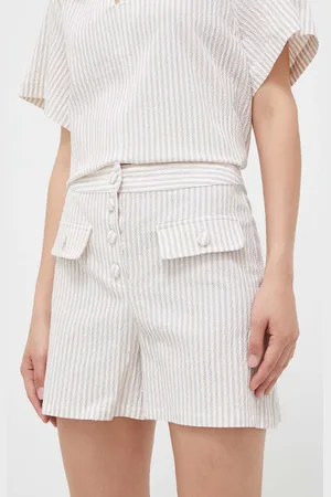 Benetton Kraťasy dámské, barva, vzorované, high waist