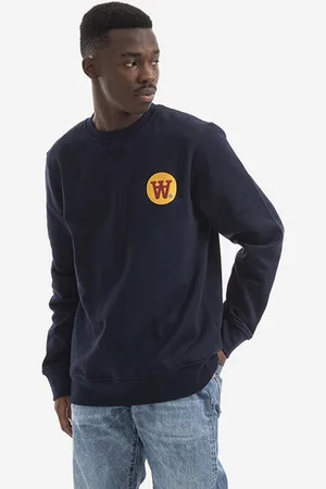 WoodWood Bavlněná mikina Tye Badge 10285603-2424 NAVY pánská, tmavomodrá barva, s aplikací