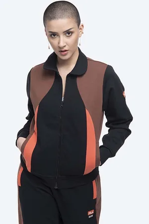 WoodWood Mikina Fila X Women Evonne Track Jacket 688378 B028 dámská, barva, vzorovaná