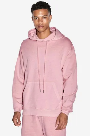 KSUBI Bavlněná mikina barva, s kapucí, s potiskem, MSP23FL017-PINK