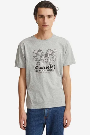 WoodWood Bavlněné tričko Ace x Garfield barva, s potiskem, 30045701.2222-GREYMEL