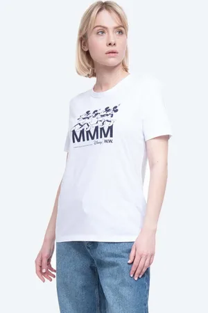 WoodWood Bavlněné tričko Aria T-shirt barva, 12022500.2434-BRIGHTW