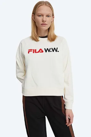 WoodWood Mikina Elena x FIla dámská, barva, s potiskem, 688375.N15-WHITE