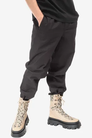 WoodWood Bavlněné kalhoty Stanley Crispy Check Trousers barva, jednoduché, 12235008.5274-BLACK