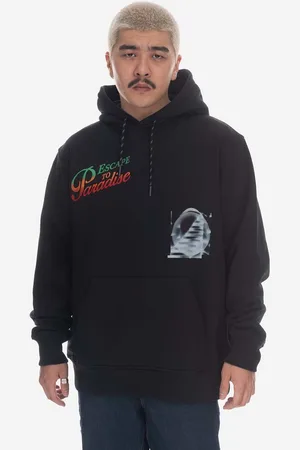 WoodWood Bavlněná mikina Zeus Placement Hoodie 12315603-2125 BLACK barva, s potiskem