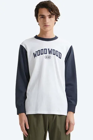 WoodWood Bavlněné tričko s dlouhým rukávem Mark IVY Longsleeve barva, s potiskem, 12135401.2489-WHITE
