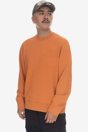 WoodWood Bavlněná mikina Hugh Embossed Sweatshirt 12315602-2474 ABRICOT ORANGE pánská, barva, hladká