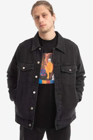 WoodWood Bunda Ivan Denim Jacket 12235109-7051 BLACK barva