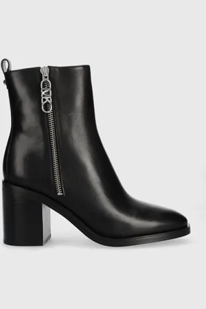 Michael Kors Kožené kotníkové boty MICHAEL Kors Regan dámské, barva, na podpatku, 40F3RGME7L