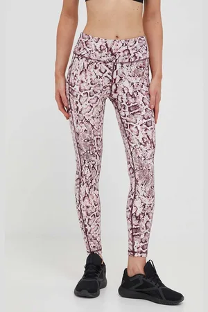 DKNY Legíny dámské, vínová barva, vzorované, DP3P2950