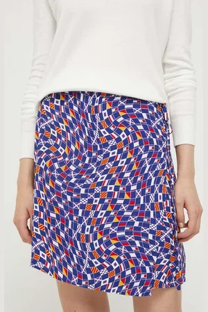 Tommy Hilfiger Sukně tmavomodrá barva, mini, pouzdrová