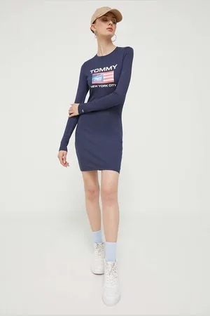 Tommy Hilfiger Šaty tmavomodrá barva, mini