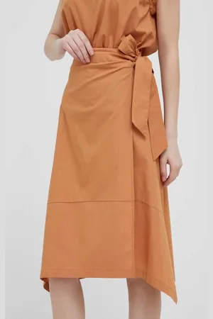 DKNY Sukně barva, midi, áčková