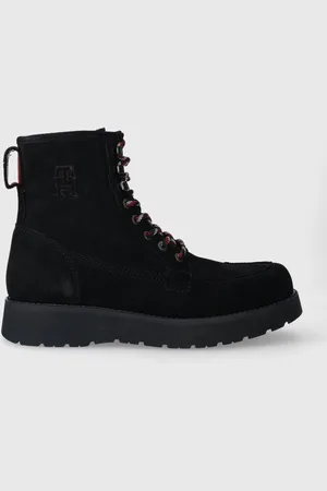Tommy Hilfiger Semišové boty TH AMERICAN SUEDE BOOT pánské, tmavomodrá barva, FM0FM04667