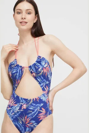 Tommy Hilfiger Jednodílné plavky tmavomodrá barva, měkký košíček