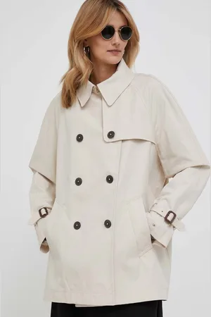 Tommy Hilfiger Kabát dámský, barva, přechodný, dvouřadový