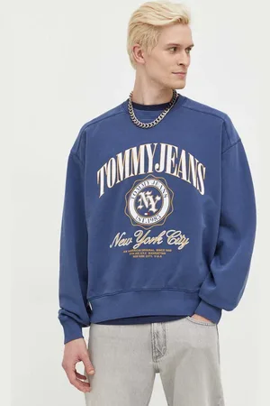 Tommy Hilfiger Bavlněná mikina pánská, tmavomodrá barva, s potiskem