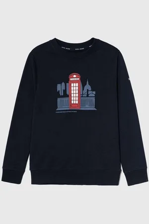 Pepe Jeans Dětská mikina tmavomodrá barva, s potiskem