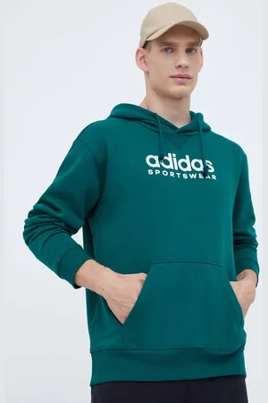 adidas Mikina pánská, barva, s kapucí, s aplikací