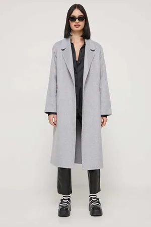 Abercrombie & Fitch Kabát s příměsí vlny barva, přechodný, bez zapínání