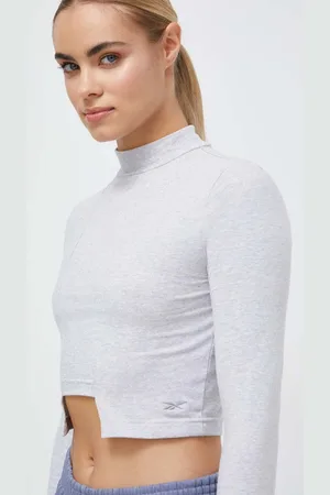 Reebok Tričko s dlouhým rukávem barva, s pologolfem