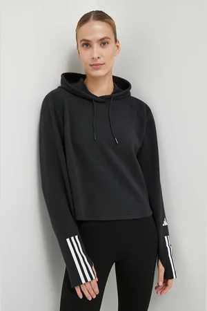 adidas Tréninková mikina barva, s kapucí, s potiskem