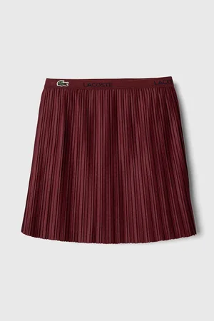 Lacoste Dětská sukně vínová barva, mini