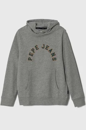 Pepe Jeans Dětská mikina barva, s kapucí, s potiskem