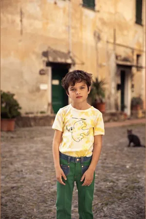 Mini Rodini Dětské bavlněné tričko x Wrangler barva