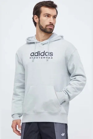 adidas Mikina pánská, s kapucí, s potiskem