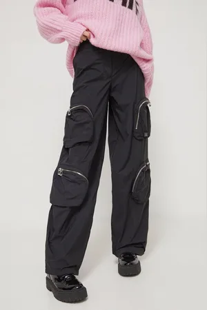 HUGO BOSS Kalhoty dámské, barva, široké, high waist