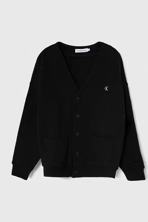 Calvin Klein Dětská bavlněná mikina barva, hladká