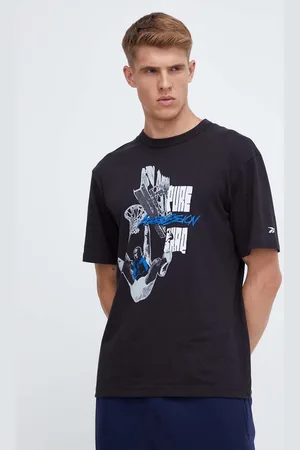 Reebok Bavlněné tričko Basketball barva, s potiskem