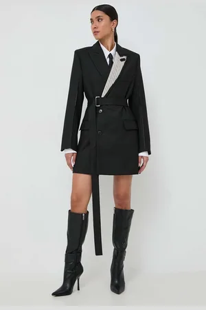 Victoria Beckham Šaty z vlněné směsi barva, mini
