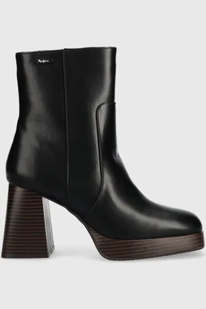 Pepe Jeans Nízké kozačky ABBA WOOD dámské, barva, na podpatku, PLS50494