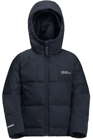Jack Wolfskin Dětská péřová bunda ACTAMIC DOWN tmavomodrá barva