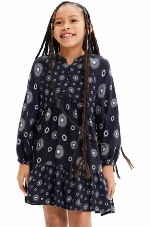 Desigual Dívčí šaty 23WGVW05 DRESS LONG SLEEVE barva, mini