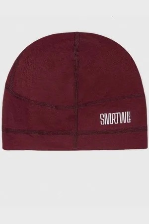 Smartwool Čepice Active vínová barva, z tenké pleteniny, vlněná