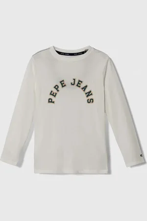 Pepe Jeans Dětské bavlněné tričko s dlouhým rukávem barva, s potiskem