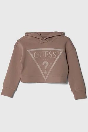 Guess Dětská mikina barva, s kapucí, s potiskem