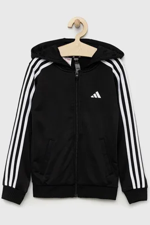 adidas Dětská mikina U TR-ES 3S barva, s kapucí, vzorovaná