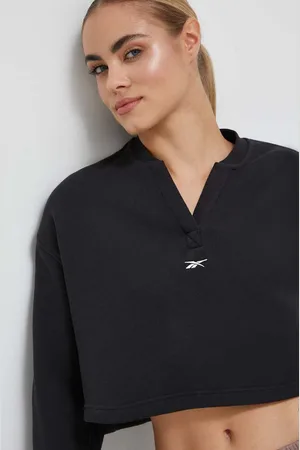Reebok Bavlněná mikina dámská, barva, s aplikací