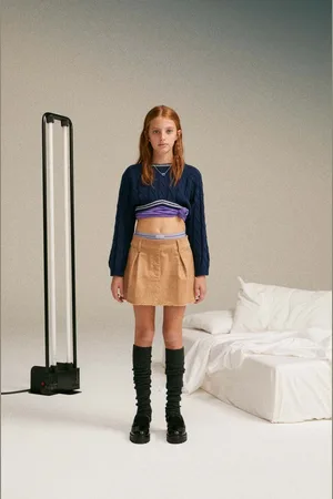Sisley Dětská sukně barva, mini, áčková
